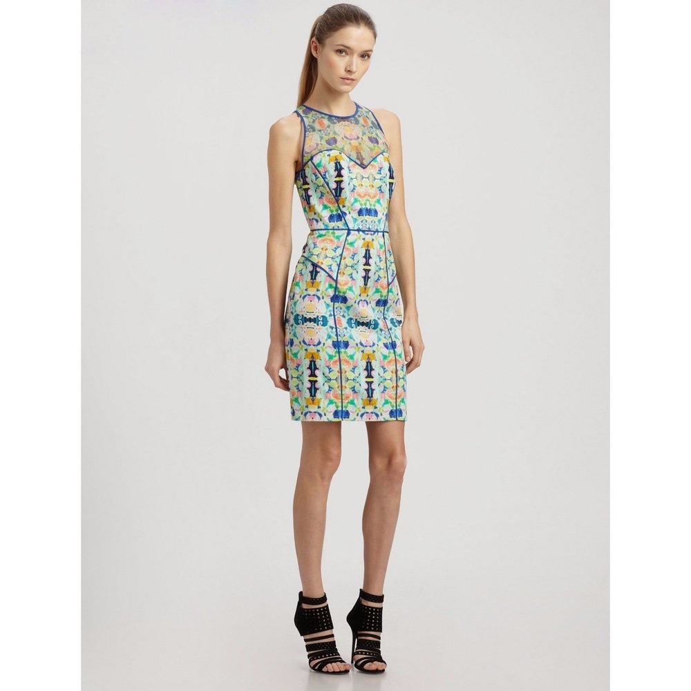 Milly of New‎ York Kaleidoscope Dress Sleeveless Fitted Mini Dress size 2